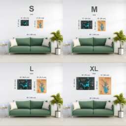 Shoreline Map Wall Art For Modern Lake House, Housewarming Cabin Decor - thumbnail 4
