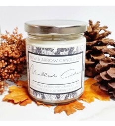 Mulled Cider 7 Oz Candle - Christmas Cranberry Soy Candles Spiced Scented Gift Ideas - thumbnail 1