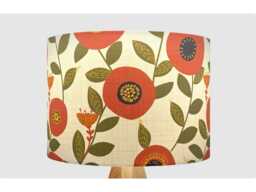 Cream Red Black Flower Leaf Lampshade, Table Floor Lamp/Ceiling Pendant Small Medium Large 15cm 20cm 25cm 30cm 35cm 40cm Drum Light Shade