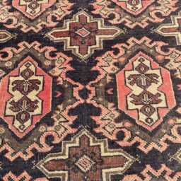 Handmade Tekke Turkmen Rug, Vintage Ersari Area Dark Brown Red Wool Tribal Geometric Medallion Low Competition Accent Rug - thumbnail 2