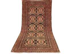 Handmade Tekke Turkmen Rug, Vintage Ersari Area Dark Brown Red Wool Tribal Geometric Medallion Low Competition Accent Rug