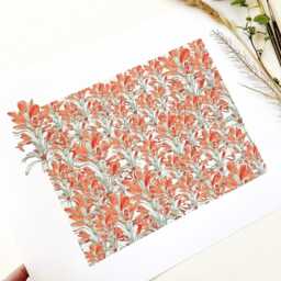 Wyoming State Flower Map Watercolor Scarlet Paintbrush - Art Print Wall Graduation Wedding Anniversary Realtor Moving Gift - thumbnail 4