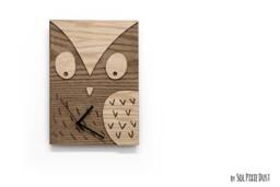 Cute Owl - Wooden Wall Clock Kids Nursery Room Teens Baby - thumbnail 1