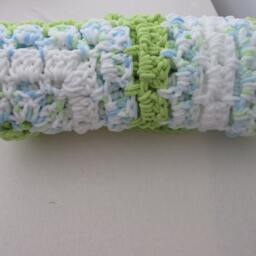 Cuddly Green & Blue Baby Blanket - thumbnail 4