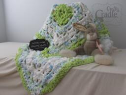 Cuddly Green & Blue Baby Blanket - thumbnail 1