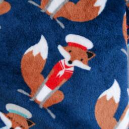 Fox Minky Baby Blanket For Or Toddler, Shower Gift, Toddler Navy Blue, Teal, Red, Blanket, Boy Sailor Fox - thumbnail 2