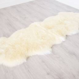Sheepskin Rug - White Real Rug Throw Double Quatro Octo Shepskin - thumbnail 3