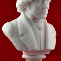 Beethoven Bust Greek Statue White New 16cm - 6, 3 Inch - thumbnail 2