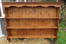 Sold Wall Hung Shelving Unit, Hand Painted, Storage, Bookcase, Wall Mounted Shelves, Rustic, Farmhouse, Distressed, Country Chic - thumbnail 1