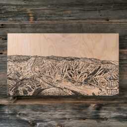 Kirkwood California Ski Trail Map - Engraved Wood Wall Art, Winter Sport Cabin Decor, Snowboard Mountain Poster, Personal Family Gift - thumbnail 2