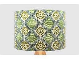 Green Indian Retro Lampshade, Table Floor Lamp/Ceiling Pendant Small Medium Large 15cm 20cm 25cm 30cm 35cm 40cm Fabric Drum Light Shade