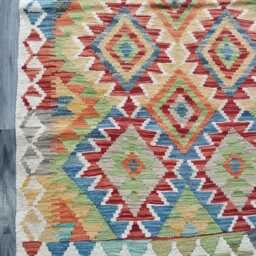 Classic Kilim Rug, Handmade Artisan Afghan Turkish Persian Qashaqai Navajo Bohemian Natural Wool Flatweave Multicolour Rug 173x106 cm - thumbnail 2
