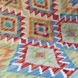 Classic Kilim Rug, Handmade Artisan Afghan Turkish Persian Qashaqai Navajo Bohemian Natural Wool Flatweave Multicolour Rug 173x106 cm - thumbnail 4