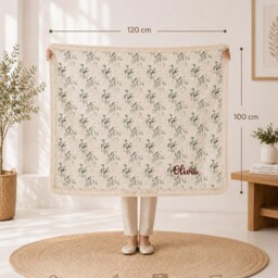 Personalized Baby Blanket Gift, Embroidered Keepsake For Newborn - thumbnail 4