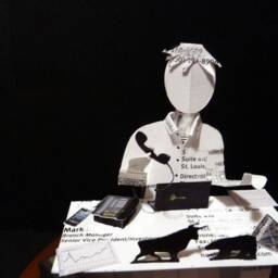 Business Card Sculpture Financial Advisor Gift, Desk Decor - thumbnail 3