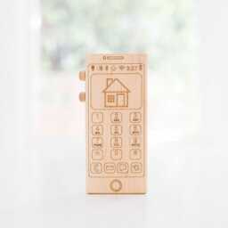 Personalized Wooden Toy Phone Puppy Or House Design - thumbnail 3