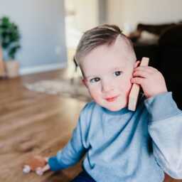 Personalized Wooden Toy Phone Puppy Or House Design - thumbnail 4