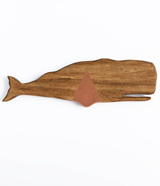 Whale Home Decor, Copper Metallic Geometric, Stained Wooden Silhouette, Minimal Scandinavian Wall Art, Boho, Nautical, Gift W1726 - image 1