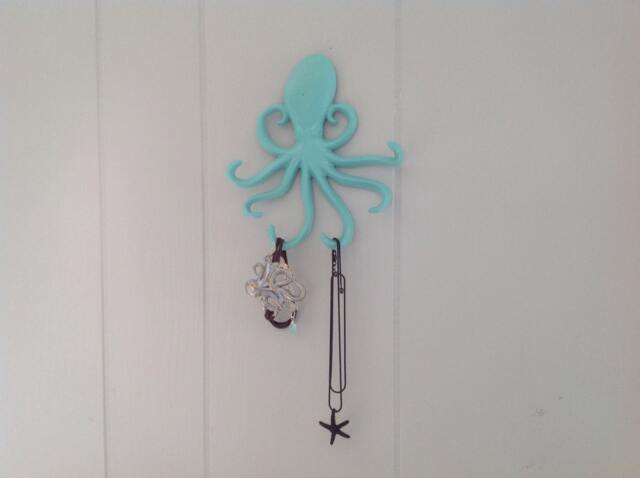 Cast Iron Octopus Hook - Jewelry Holder Key Pick Your Color - image 1