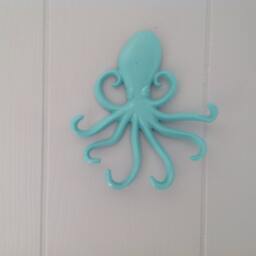 Cast Iron Octopus Hook - Jewelry Holder Key Pick Your Color - thumbnail 3