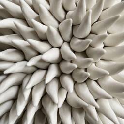 Handmade Porcelain Wall Tile Turf - Textured Ceramic Art, 5