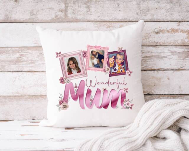Cushion For Mum - Personalised Cushion Wonderful Mum Mothers Day Gifts Family Cushions Photo