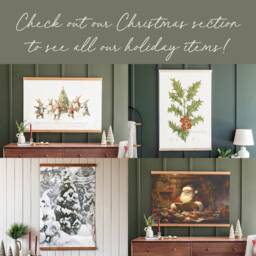 Emmanuel Christmas Canvas Wall Art Botanical Textile Print - 256 - thumbnail 2