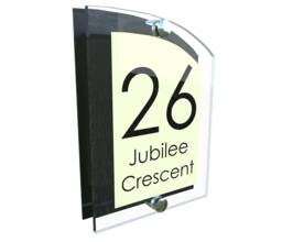 Acrylic & Aluminium Personalised Wall Plaque House Number - Arca5-27Bvp-B-C - thumbnail 1