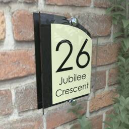 Acrylic & Aluminium Personalised Wall Plaque House Number - Arca5-27Bvp-B-C - thumbnail 2