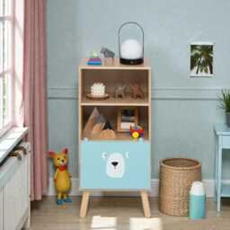 Kids Bookcase & Toy Storage Organizer Cabinet With Drawer, Nursery Bookshelf - thumbnail 2