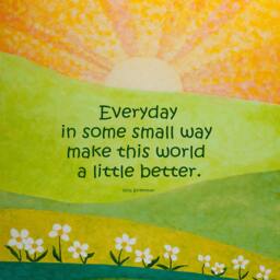 Instant Digital Download. Poetry. Gift. Children. Quote. Art Print. Wall Art. Artwork. With Sun, Sunshine, Morning, Flowers, Hills. Painting - thumbnail 2
