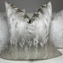 Luxury Cushion Cover Pillow Sham/Throw Designer Brant Fabric Ashley Wilde Pewter Grey Home Decor Stylish Plain Design Made To Order