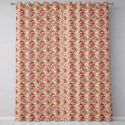 Vintage Pink Floral Bloom Classic Seamless Pattern Readymade Eyelet Ring Top Thermal 100% Blackout Curtains - thumbnail 2