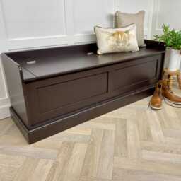 Custom Painted Backless Entry Shoe Storage Bench, Narrow Window Seat, Pine Wood - 3-5Ft - thumbnail 2