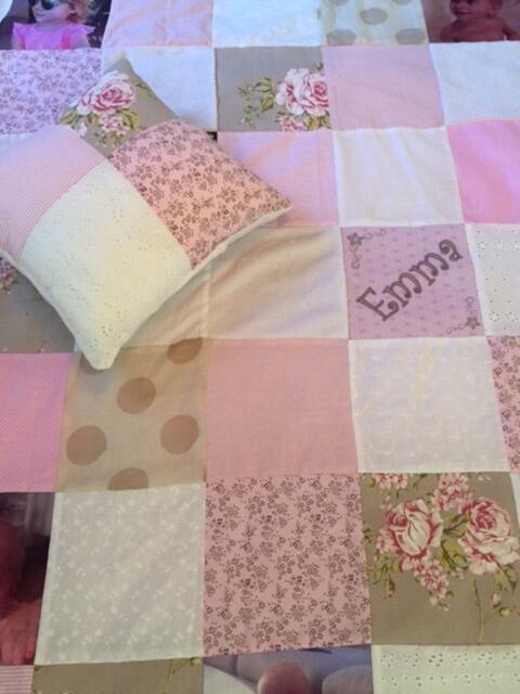Christmas Gift .coming Home Baby Girl Blanket. Baby .personalized Quilt, Toddler Flowers Pattern Blanket, Little Gift - image 1