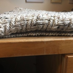 Unisex Hand Knitted Baby Blanket - thumbnail 2