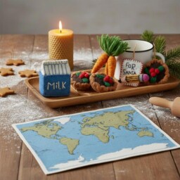Christmas Eve Essentials Set Handmade Needle Felt Wool Hanging Decorations - thumbnail 4