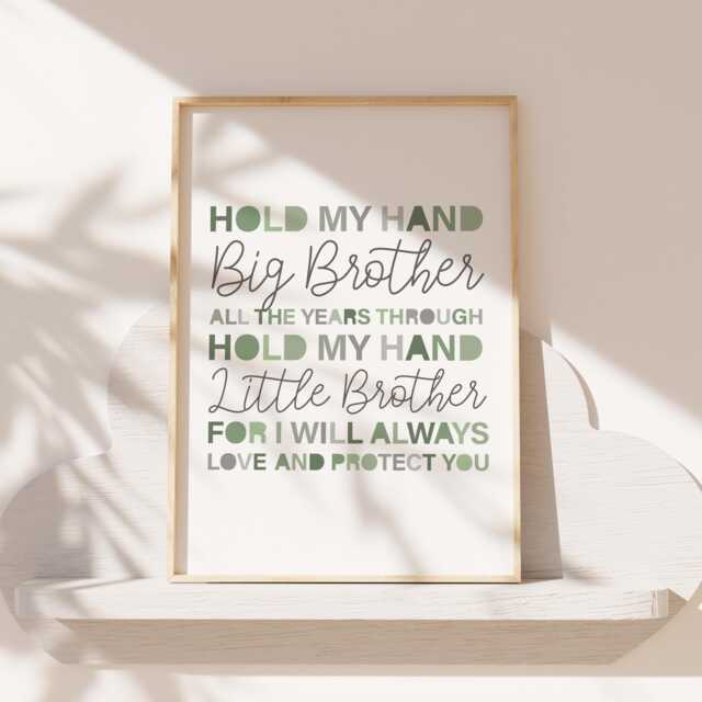 Brothers Make The Best Friends Print, Boys Nursery Prints, Brother Bedroom Sibling Wall Art, Playroom - image 1