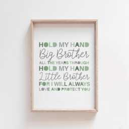 Brothers Make The Best Friends Print, Boys Nursery Prints, Brother Bedroom Sibling Wall Art, Playroom - thumbnail 2