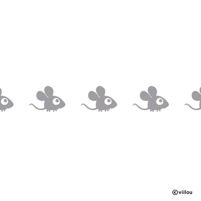 Mouse Wall Stickers Border Children Tattoos Animals Baby Room Borders Mice Illustration Kids Pictures Decals Decoration Diy - image 1