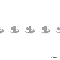 Mouse Wall Stickers Border Children Tattoos Animals Baby Room Borders Mice Illustration Kids Pictures Decals Decoration Diy - thumbnail 1