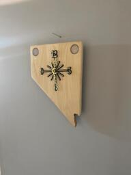 Nevada Handmade State Quarter Clock With Inlaid Quarters. Choice Of Wood. Customizable - thumbnail 1