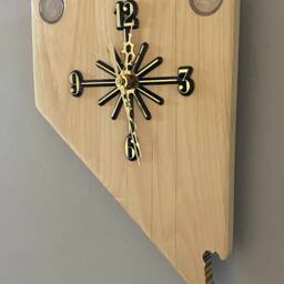 Nevada Handmade State Quarter Clock With Inlaid Quarters. Choice Of Wood. Customizable - thumbnail 3