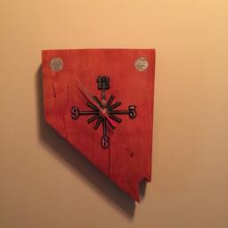 Nevada Handmade State Quarter Clock With Inlaid Quarters. Choice Of Wood. Customizable - thumbnail 2