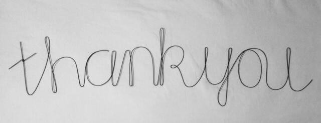 Thank You Wire Word Wall Hanging Art