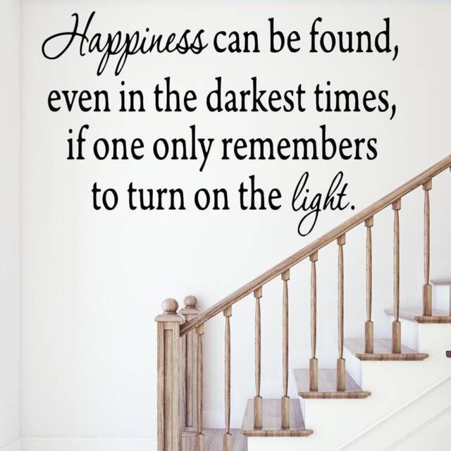 Vwaq Happiness Can Be Found, Even in The Darkest Of Times, Wall Decal Inspirational 1616 - image 1