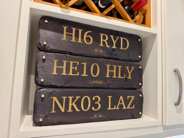 Handmade Custom Wooden Plaque - Personalised Text Sign Choice Of Stain Colour & Screw Caps Engraved Wall Decor Rustic Gift For Home - image 1