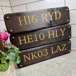 Handmade Custom Wooden Plaque - Personalised Text Sign Choice Of Stain Colour & Screw Caps Engraved Wall Decor Rustic Gift For Home - thumbnail 3