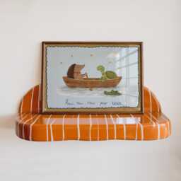 Row Your Boat Nursery Rhyme Print - Scandi Kids Room Art - thumbnail 1