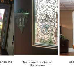 Door Wall Sticker Stained Glass With Bevels/Stained Decal Window Film For Door/ Covering Wallpaper - thumbnail 2